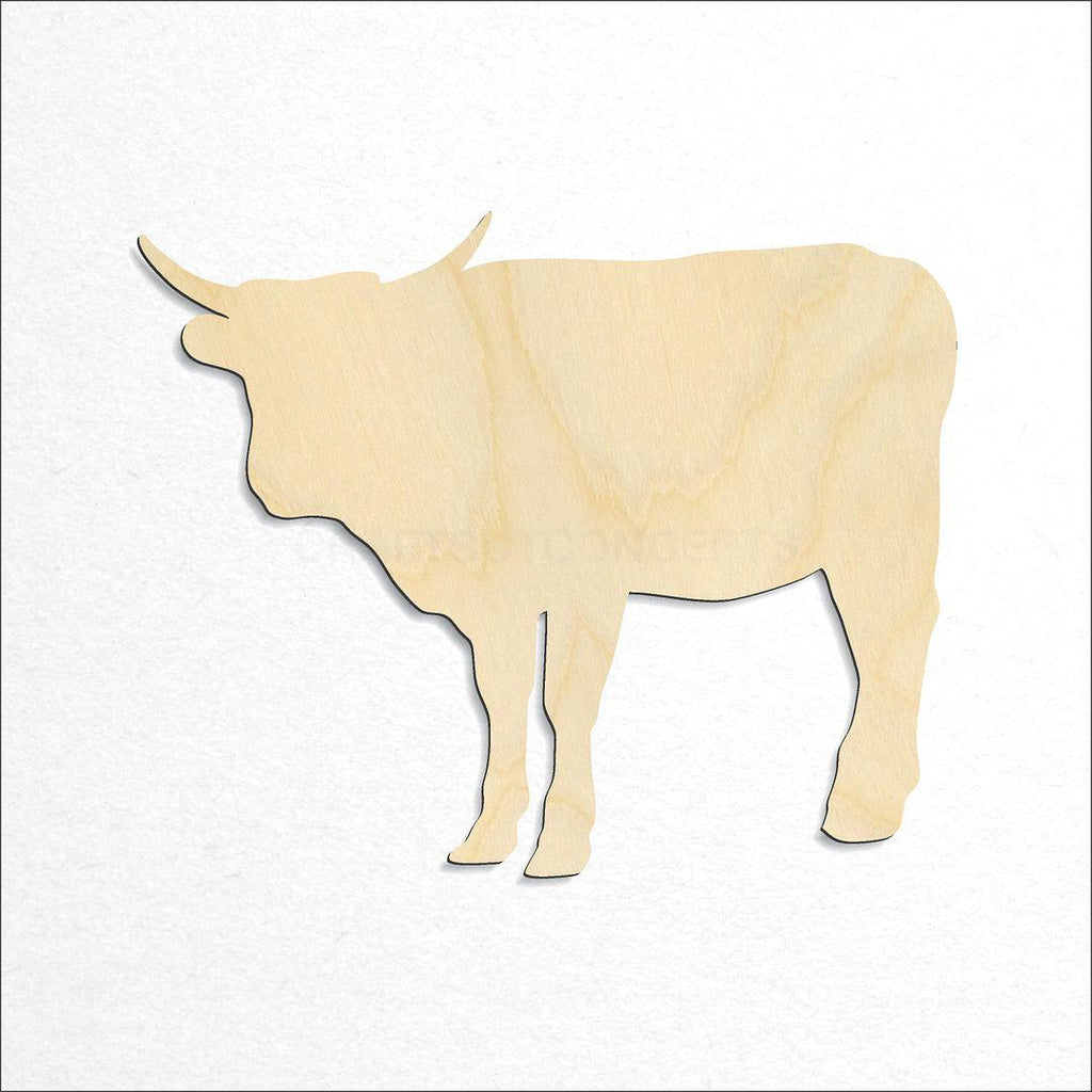 Wooden Cow Bull craft shape available in sizes of 2 inch and up