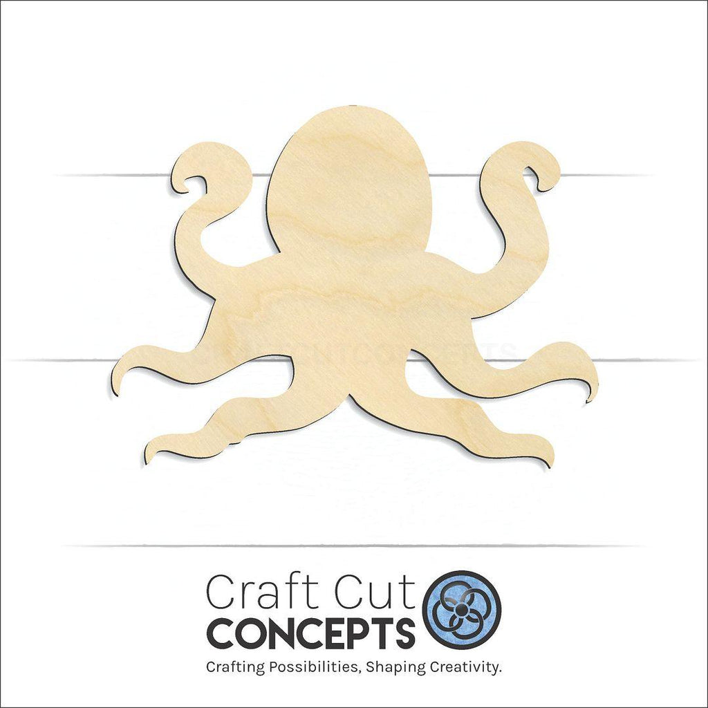 Craft Cut Concepts Logo under a wood Octopus craft shape and blank