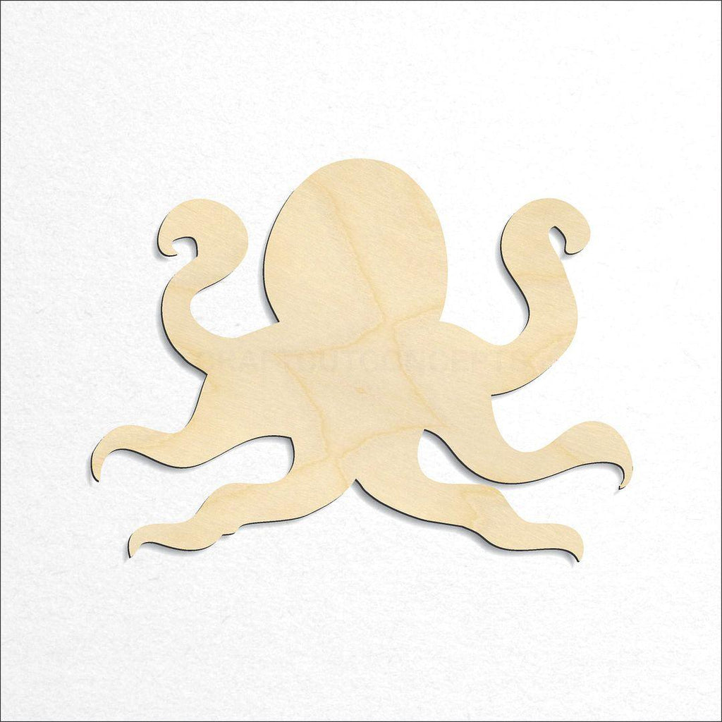 Wooden Octopus craft shape available in sizes of 2 inch and up