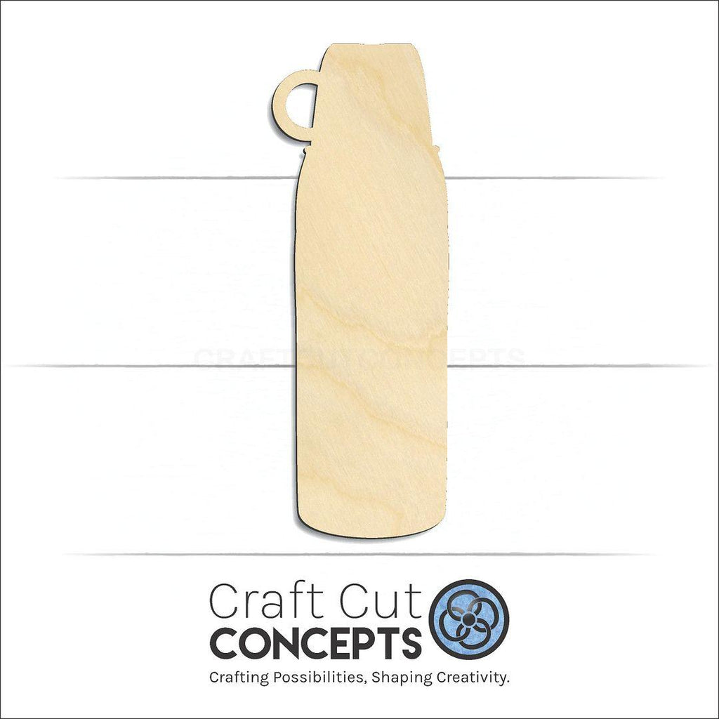 Craft Cut Concepts Logo under a wood Coffee Thermos craft shape and blank