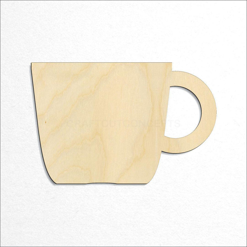 Wooden Coffee Mug craft shape available in sizes of 1 inch and up