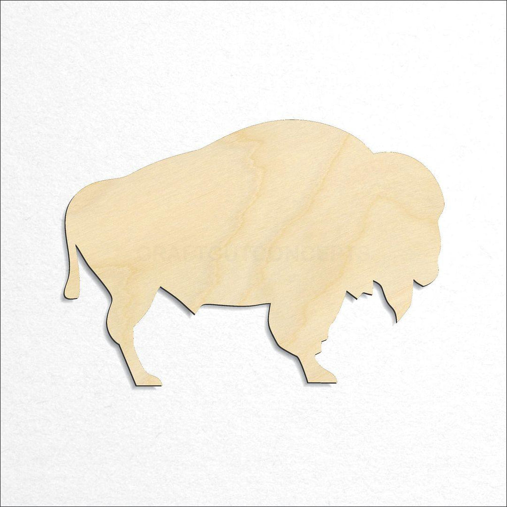 Wooden Buffalo Bison craft shape available in sizes of 2 inch and up