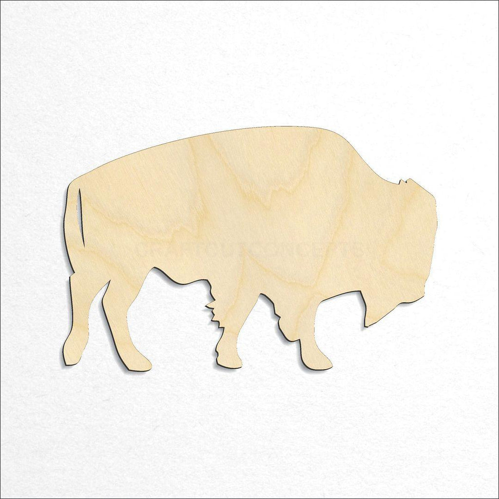 Wooden Buffalo Bison craft shape available in sizes of 2 inch and up