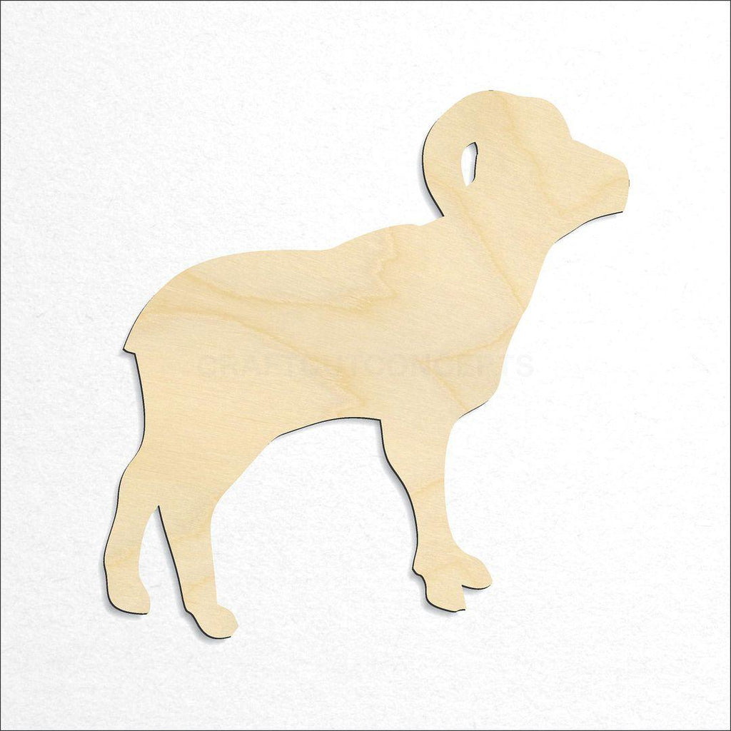 Wooden Big Horn Sheep craft shape available in sizes of 2 inch and up