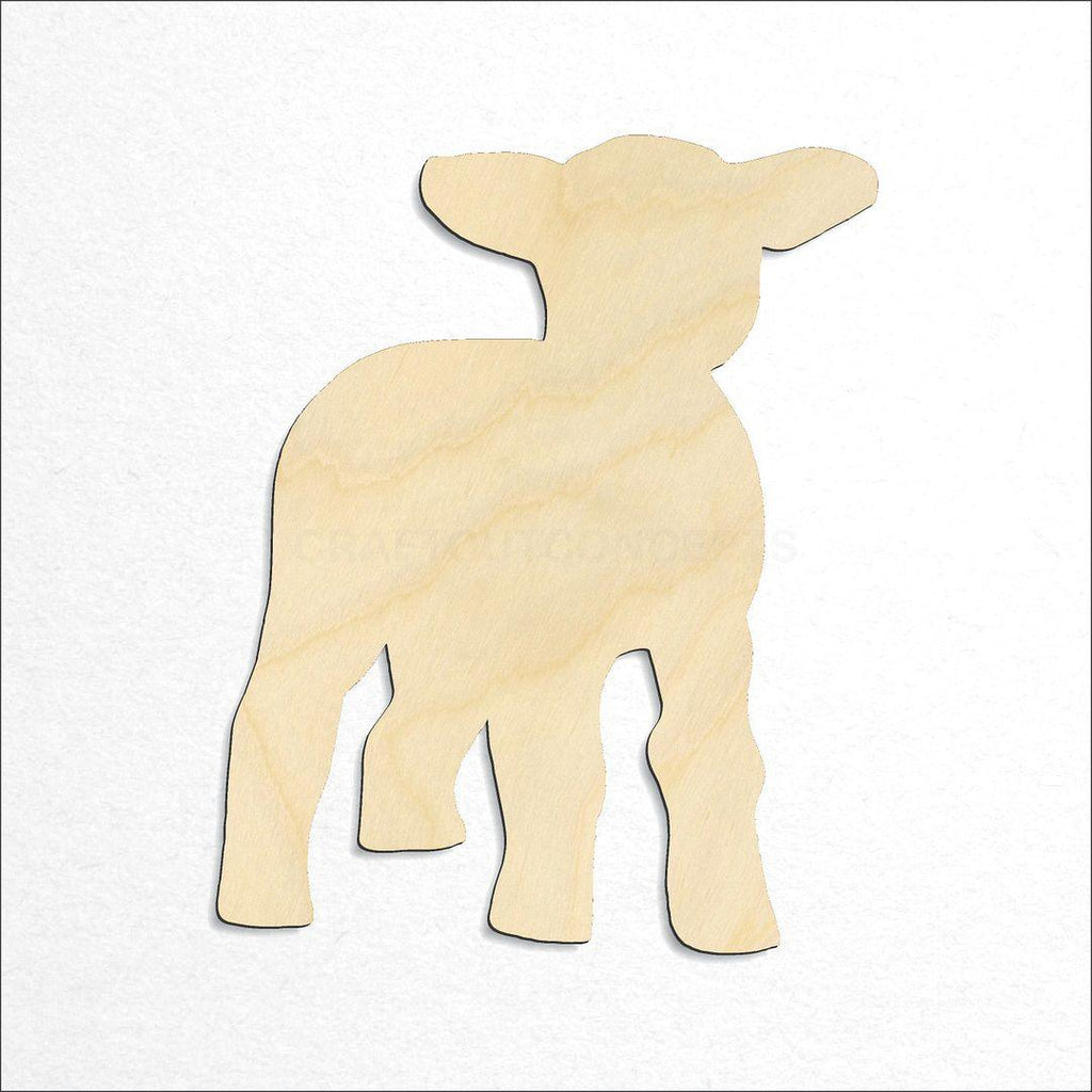 Wooden Lamb Sheep craft shape available in sizes of 2 inch and up