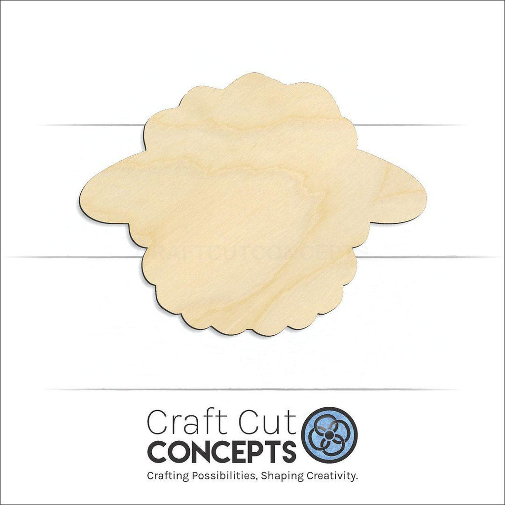 Craft Cut Concepts Logo under a wood Lamb Head craft shape and blank