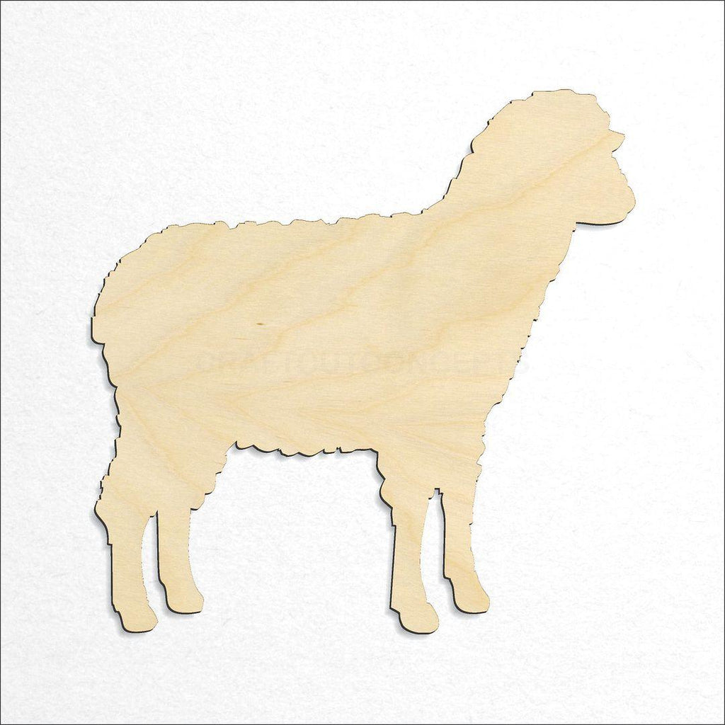 Wooden Sheep craft shape available in sizes of 2 inch and up