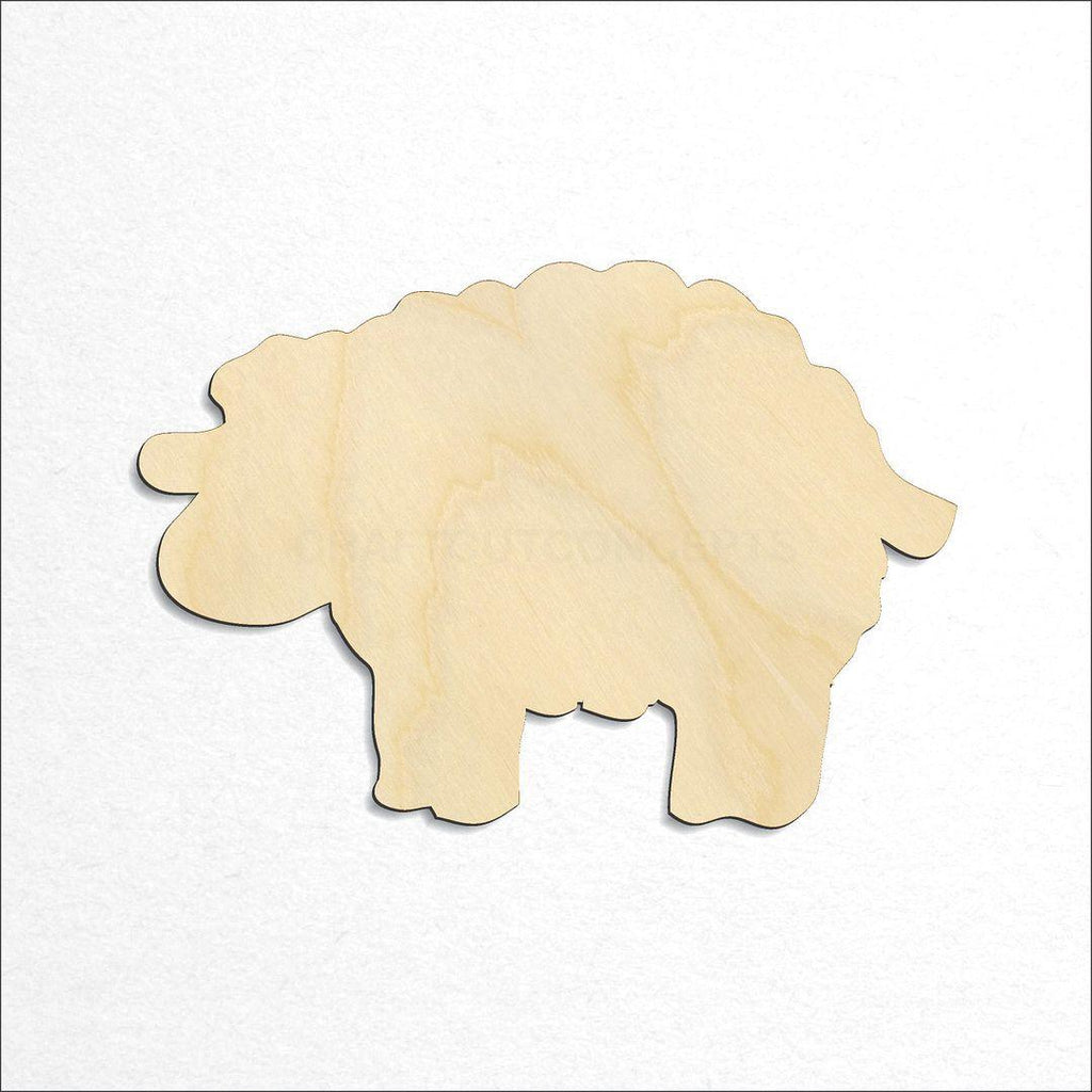 Wooden Cute Sheep craft shape available in sizes of 2 inch and up