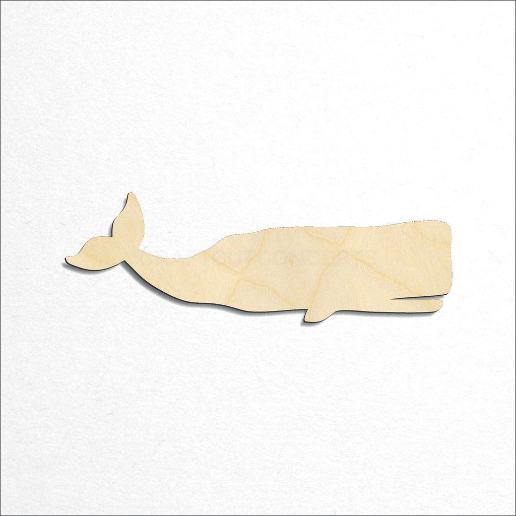 Wooden Sperm Whale craft shape available in sizes of 2 inch and up