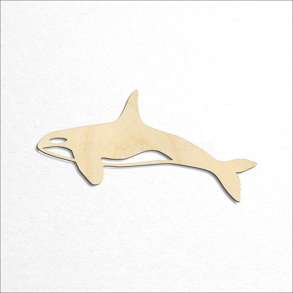 Wooden Orca Whale craft shape available in sizes of 3 inch and up