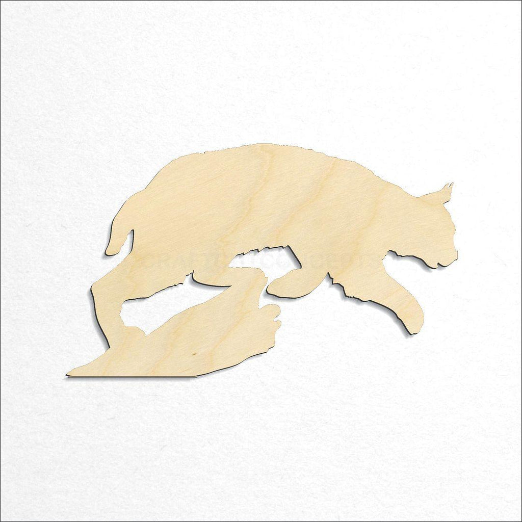 Wooden Bobcat Lynx craft shape available in sizes of 2 inch and up