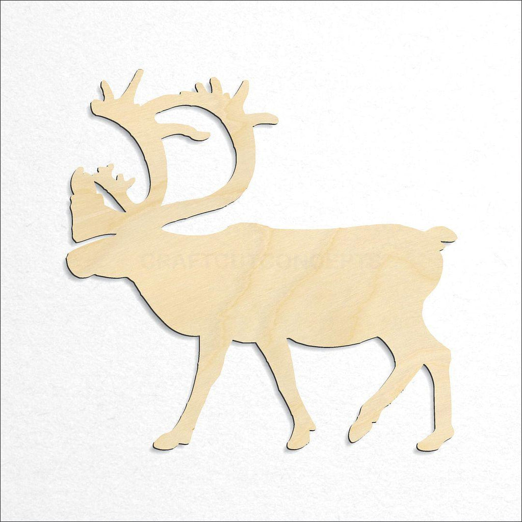 Wooden Caribou craft shape available in sizes of 3 inch and up