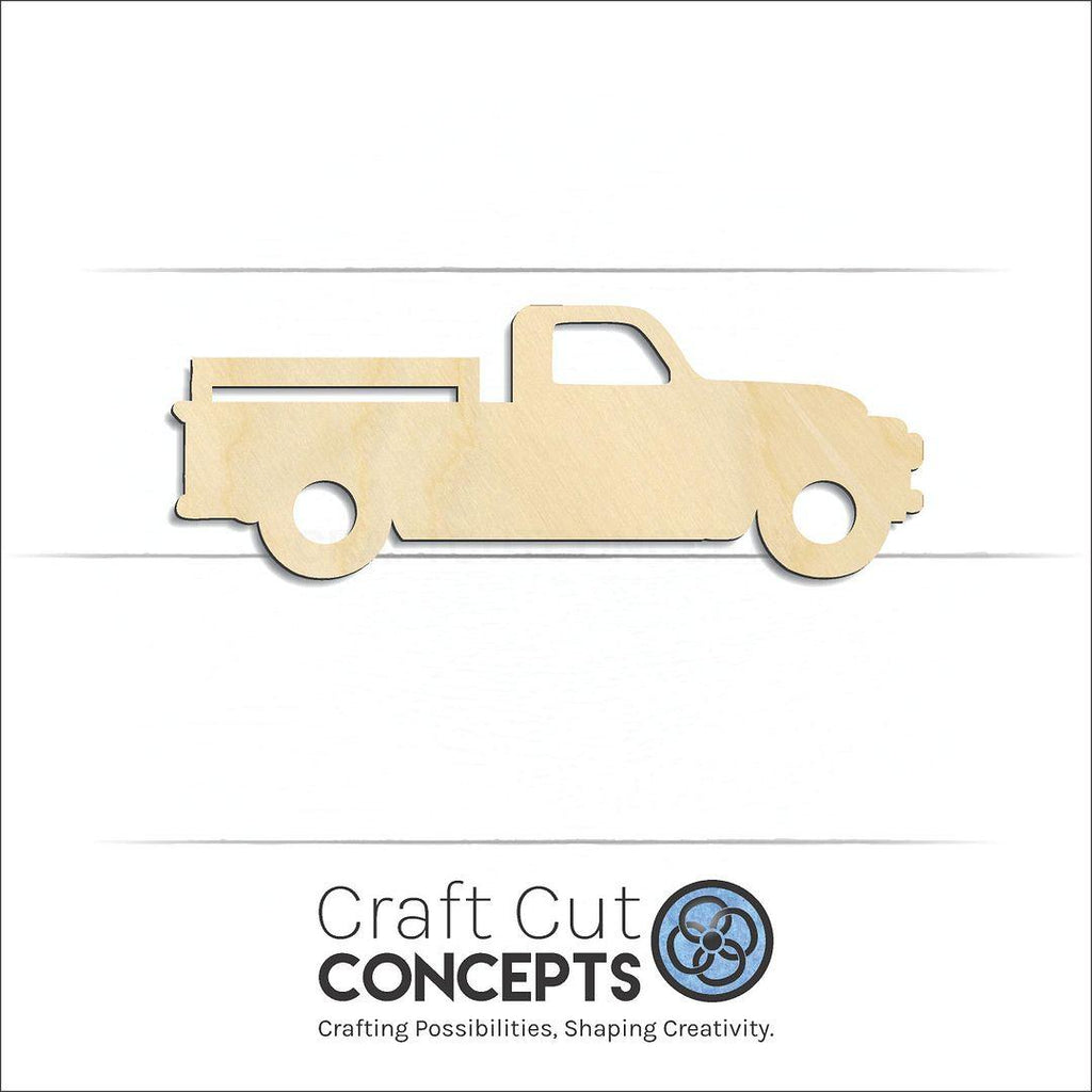 Craft Cut Concepts Logo under a wood Truck craft shape and blank