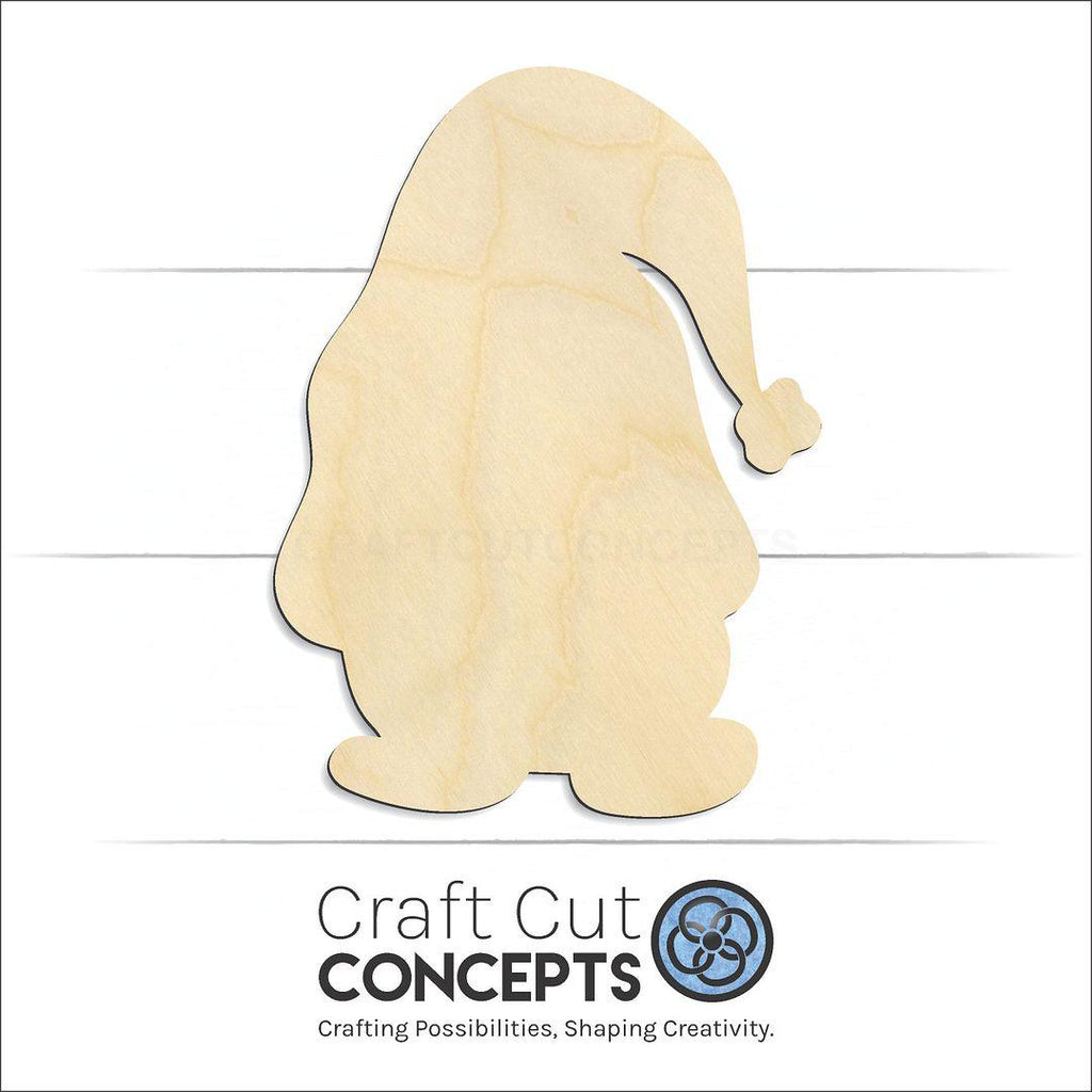 Craft Cut Concepts Logo under a wood Gnome craft shape and blank