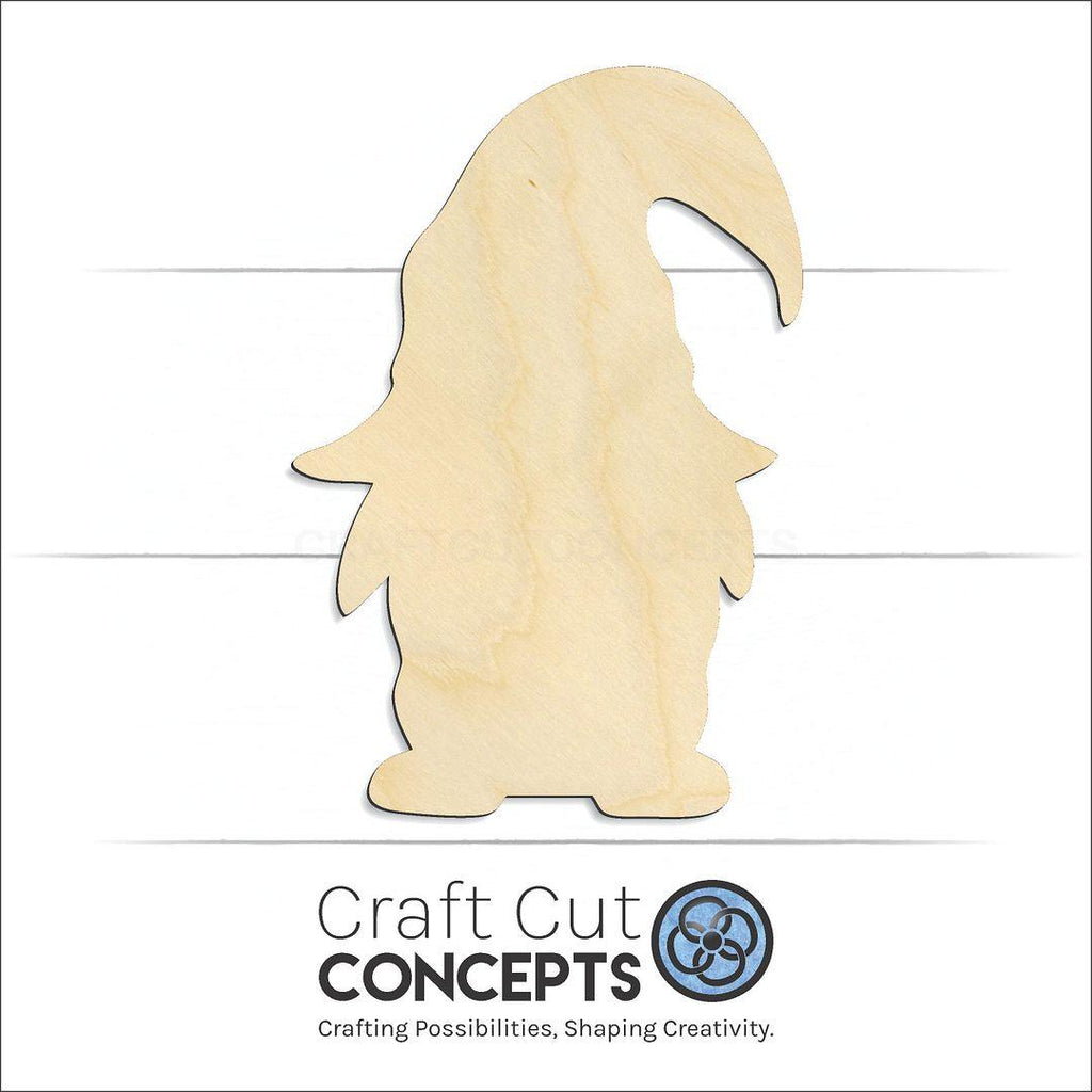 Craft Cut Concepts Logo under a wood Gnome craft shape and blank