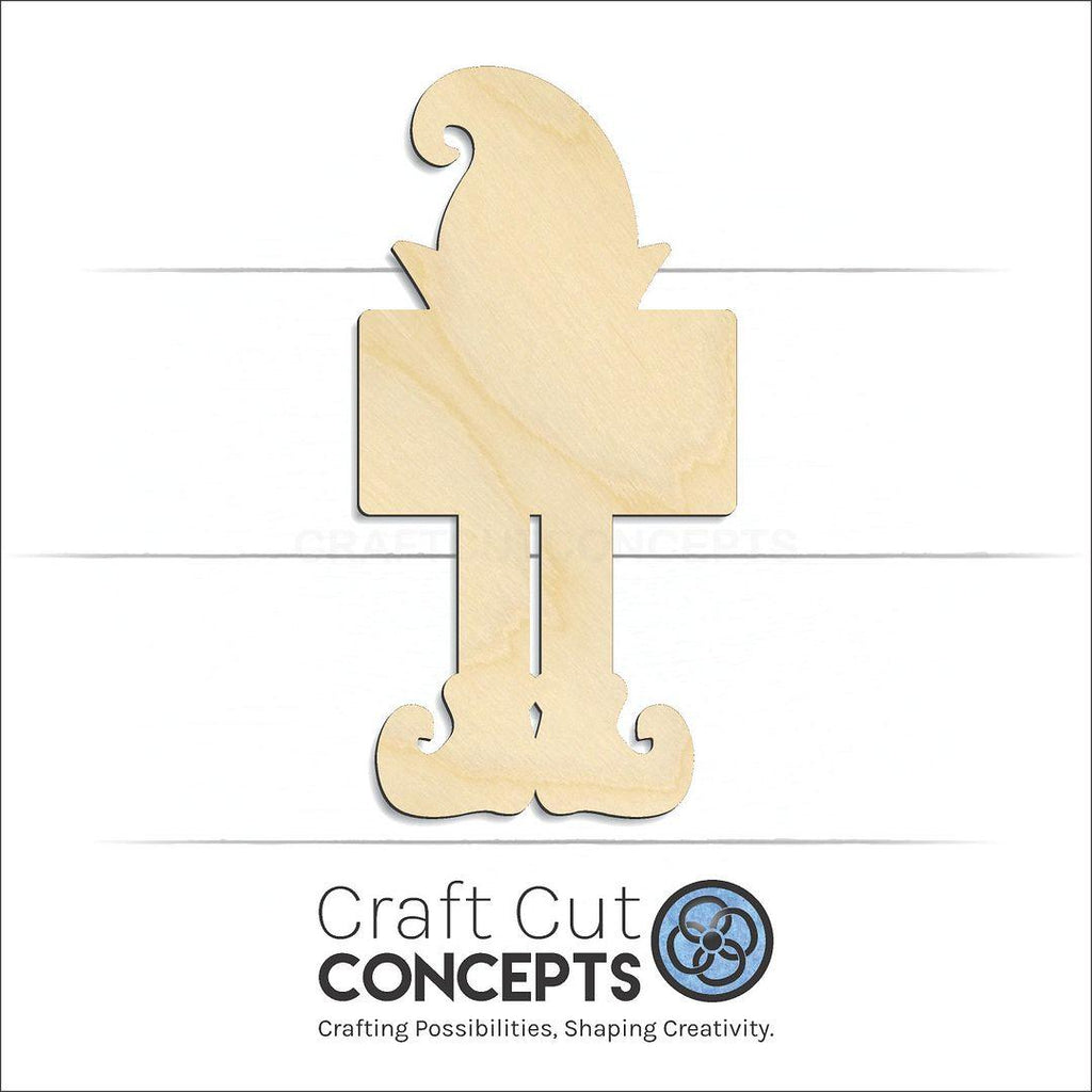 Craft Cut Concepts Logo under a wood Elf Sign Gnome craft shape and blank