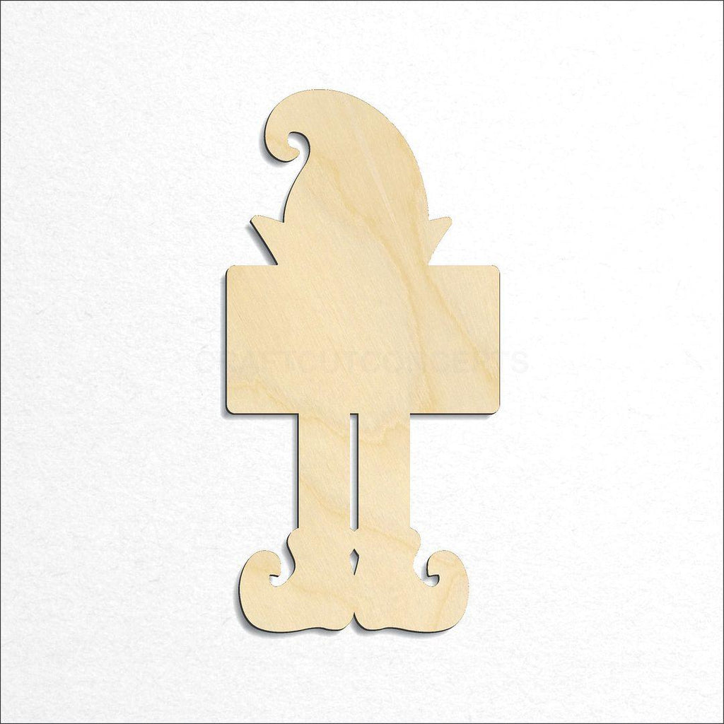 Wooden Elf Sign Gnome craft shape available in sizes of 3 inch and up