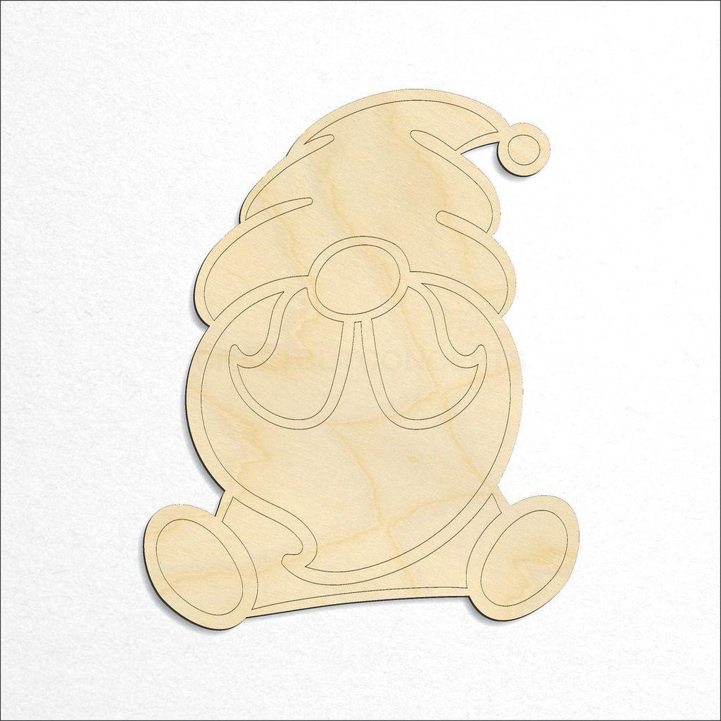 Wooden Engraved Gnome craft shape available in sizes of 2 inch and up