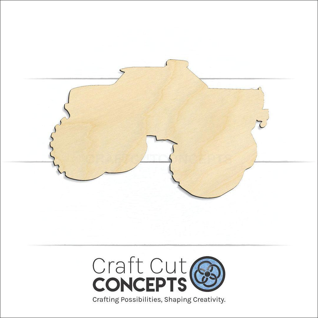 Craft Cut Concepts Logo under a wood Monster Truck craft shape and blank