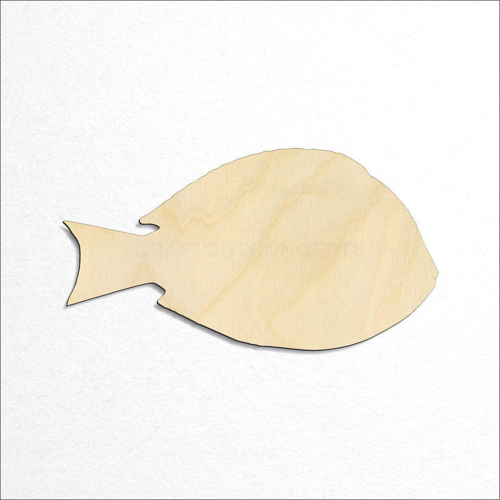 Wooden Blue Tang Fish craft shape available in sizes of 2 inch and up