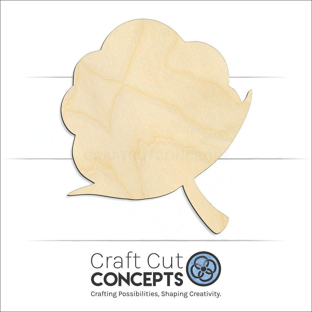 Craft Cut Concepts Logo under a wood Cotton Boll craft shape and blank