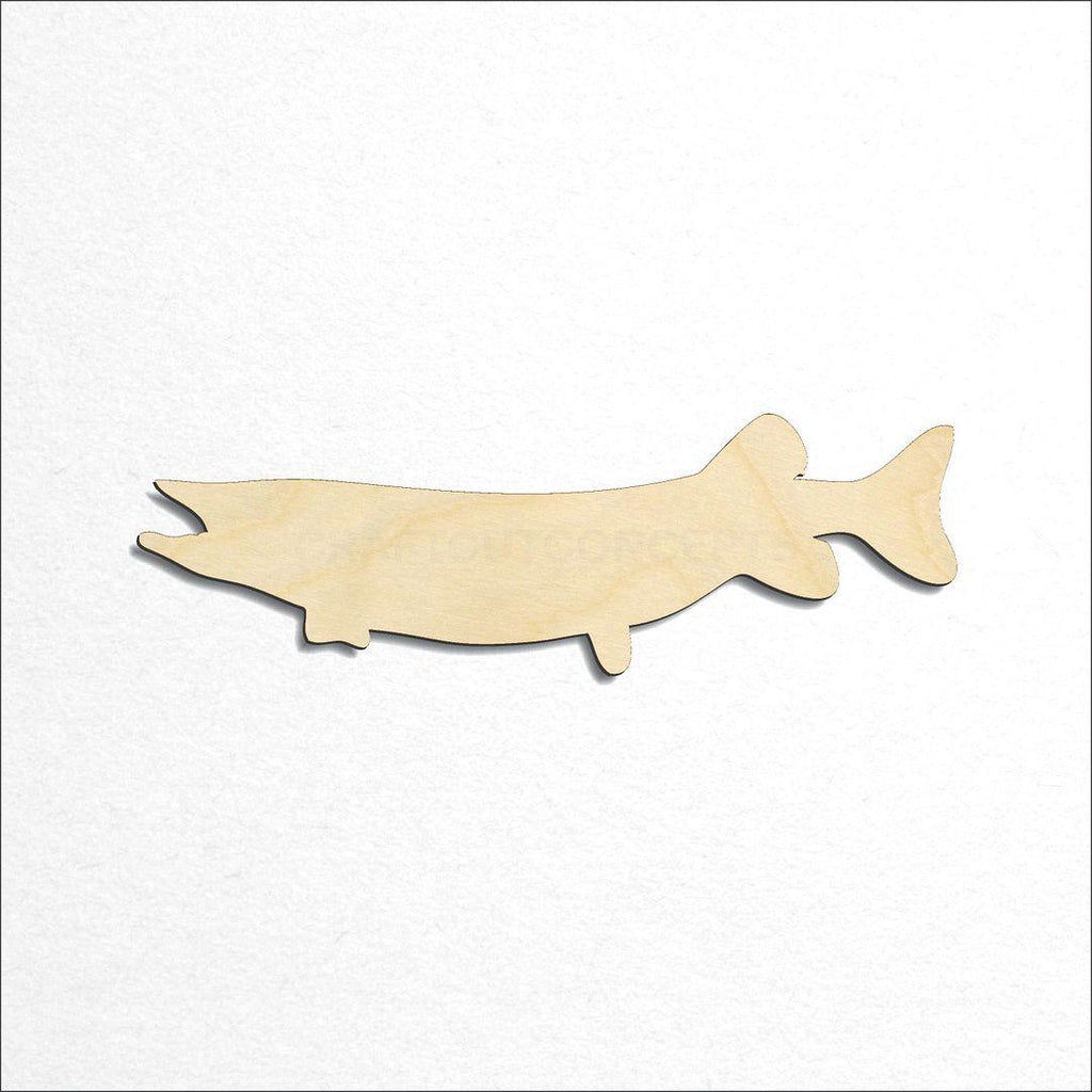 Wooden Muskie Fish craft shape available in sizes of 2 inch and up