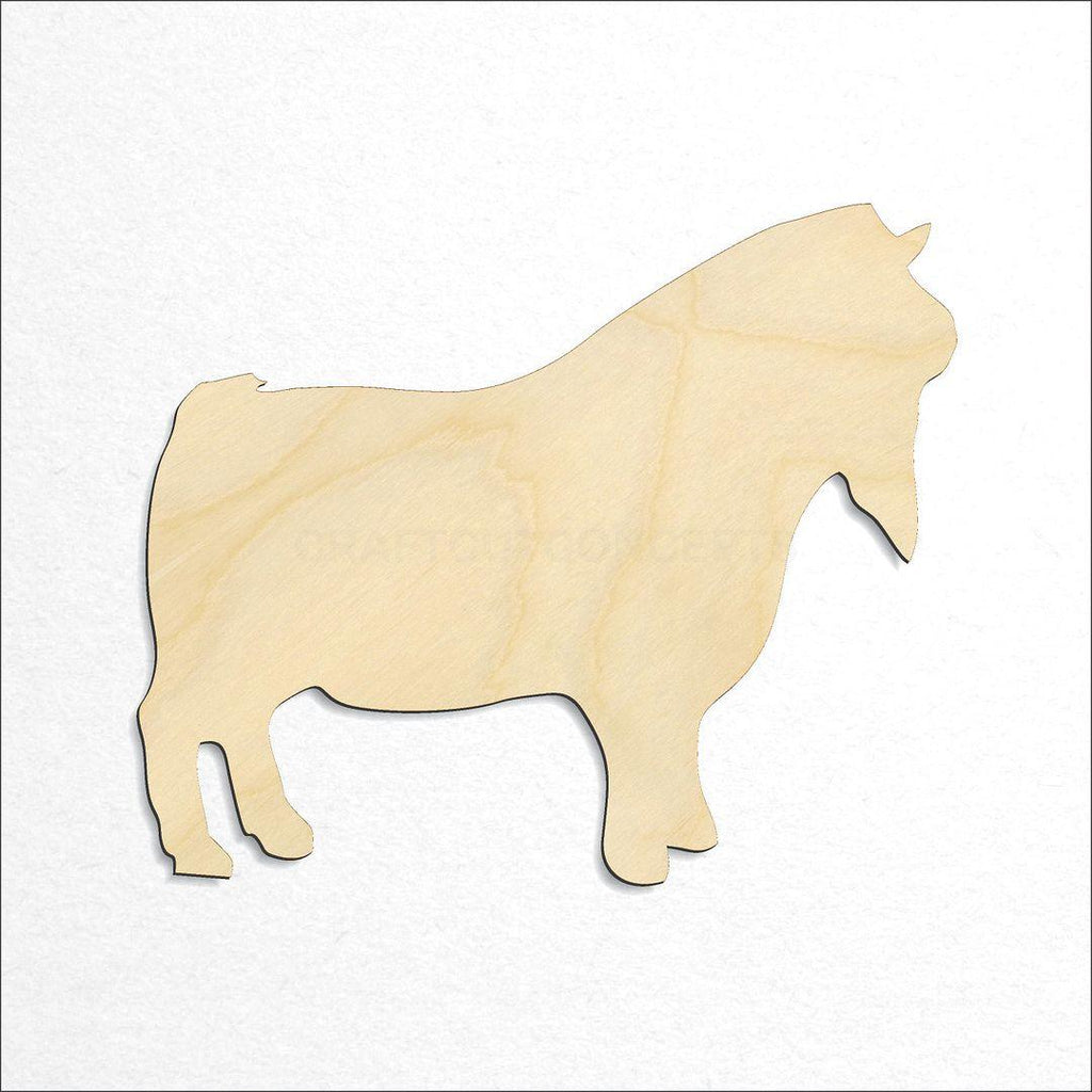 Wooden Bearded Pygmy Goat craft shape available in sizes of 2 inch and up