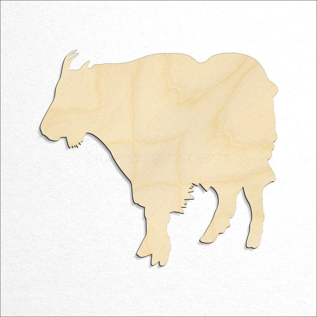 Wooden Mountain Goat craft shape available in sizes of 2 inch and up