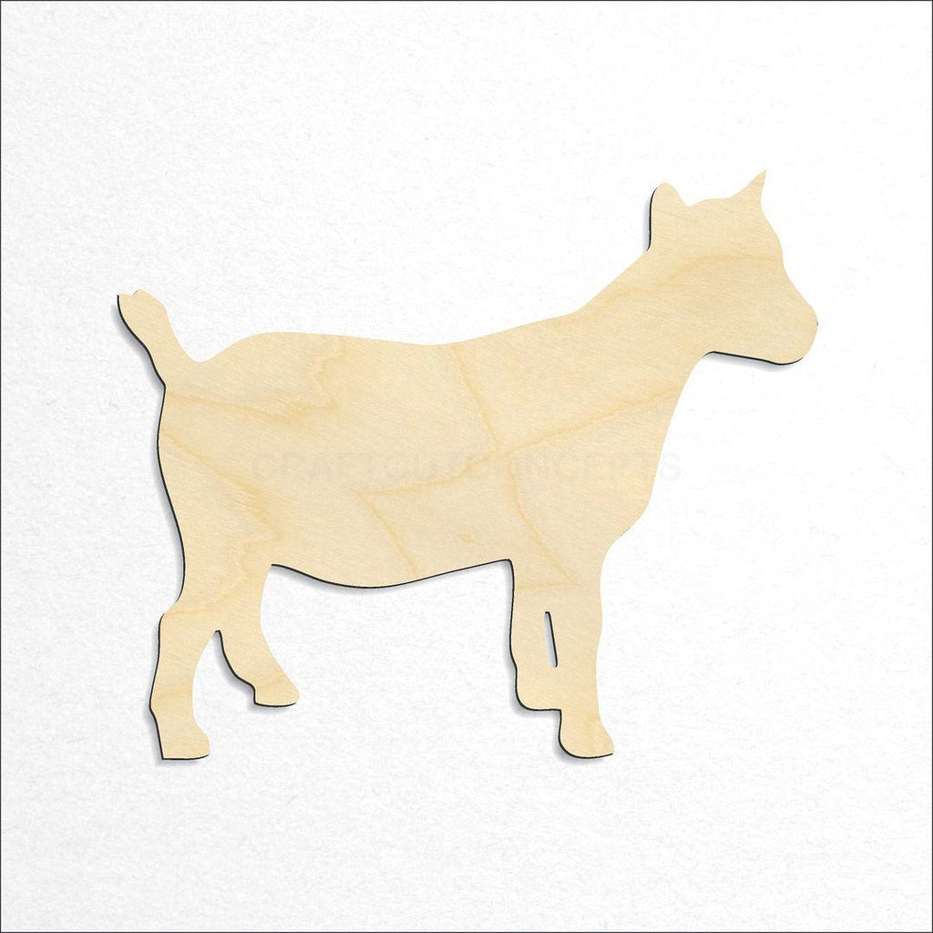 Wooden Pygmy Goat craft shape available in sizes of 2 inch and up