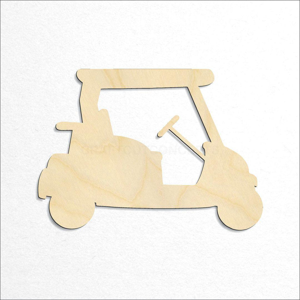 Wooden Golf Cart craft shape available in sizes of 2 inch and up