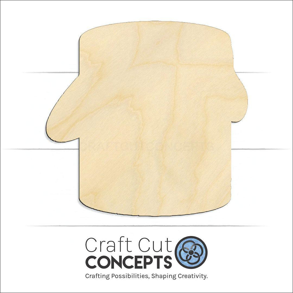 Craft Cut Concepts Logo under a wood Paint Can craft shape and blank