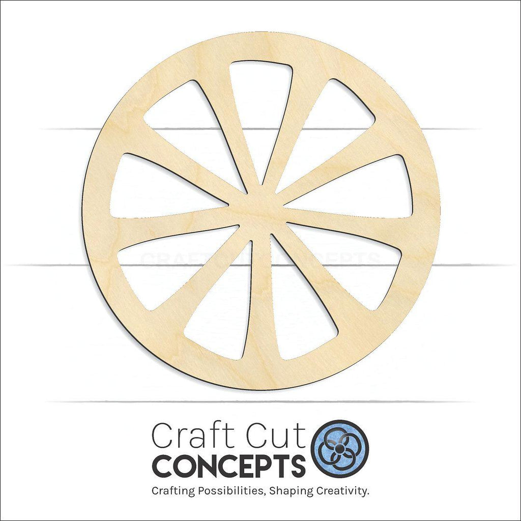 Craft Cut Concepts Logo under a wood Lemon Slice craft shape and blank