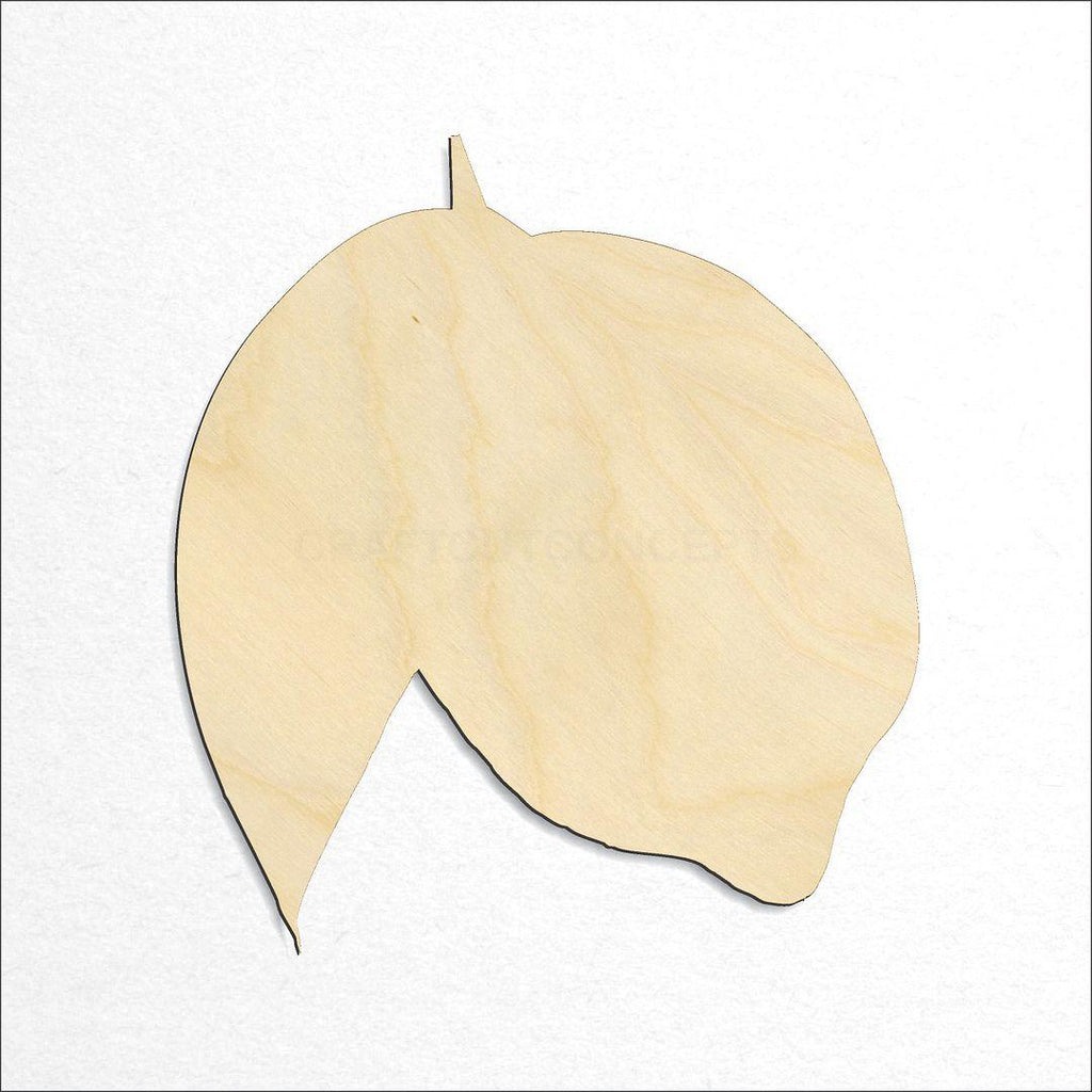 Wooden Lemon with Leaf craft shape available in sizes of 2 inch and up