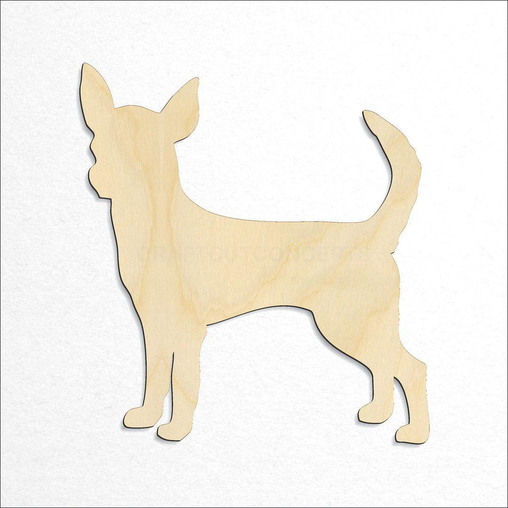 Wooden Chihuahua craft shape available in sizes of 2 inch and up