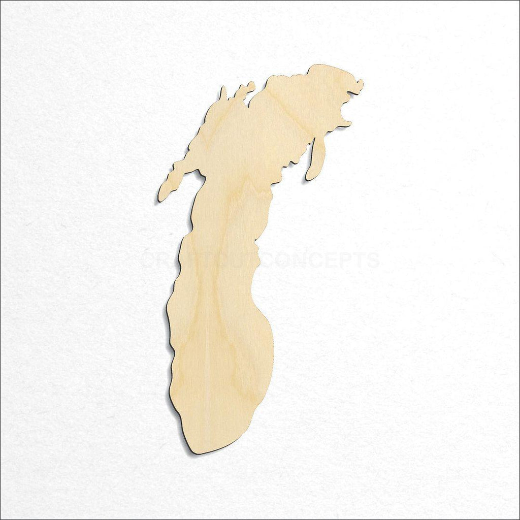 Wooden Lake Michigan craft shape available in sizes of 4 inch and up