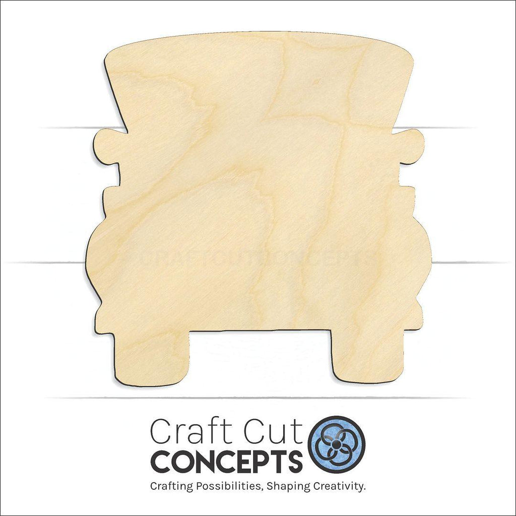 Craft Cut Concepts Logo under a wood Front Facing Truck craft shape and blank