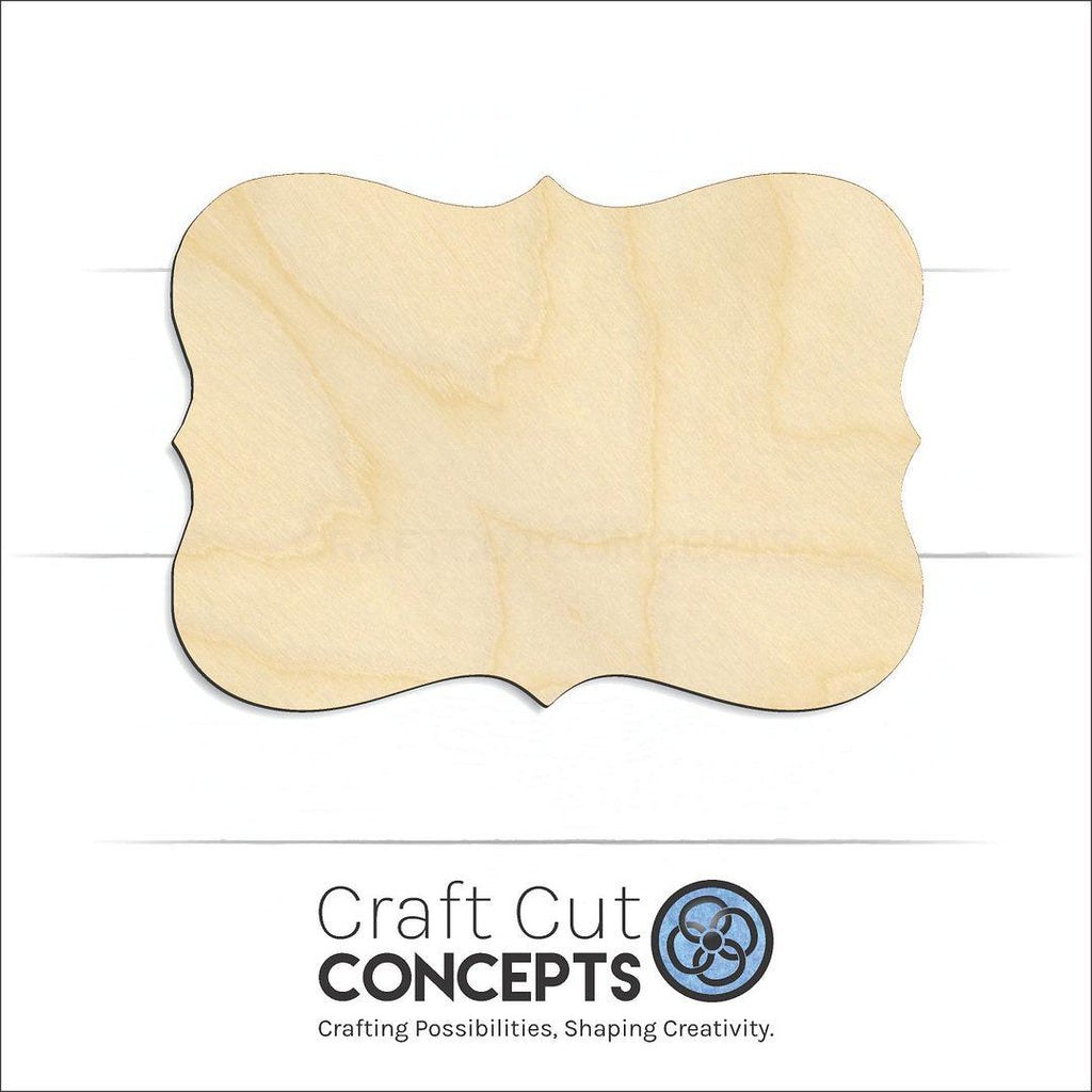 Craft Cut Concepts Logo under a wood Fancy Frame craft shape and blank