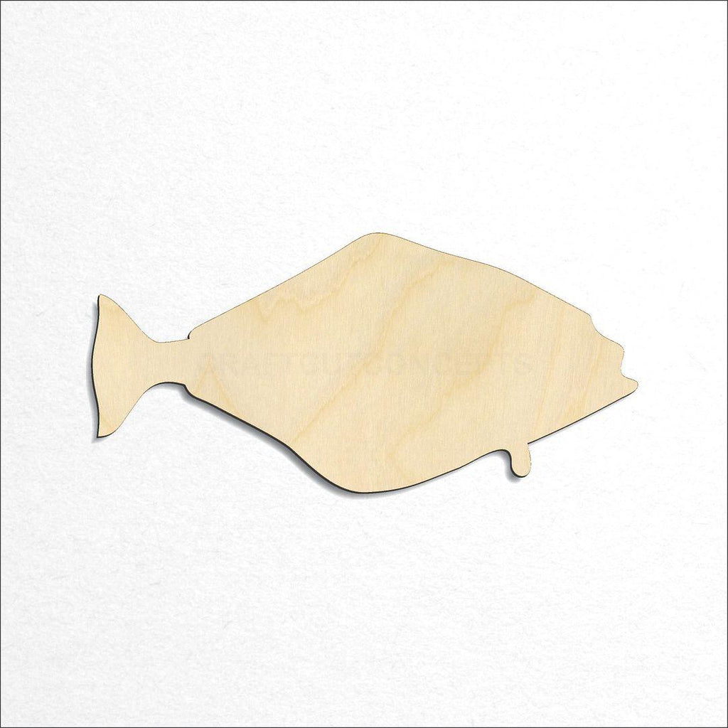 Wooden Halibut Fish craft shape available in sizes of 2 inch and up