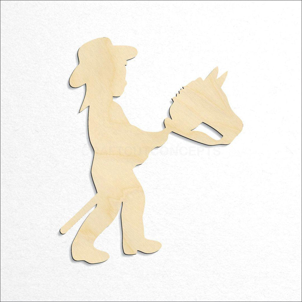 Wooden Girl Riding Toy Horse craft shape available in sizes of 3 inch and up