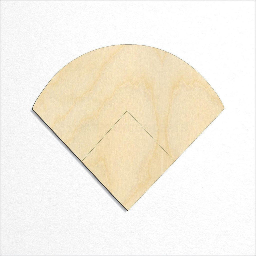 Wooden Baseball Diamond craft shape available in sizes of 1 inch and up