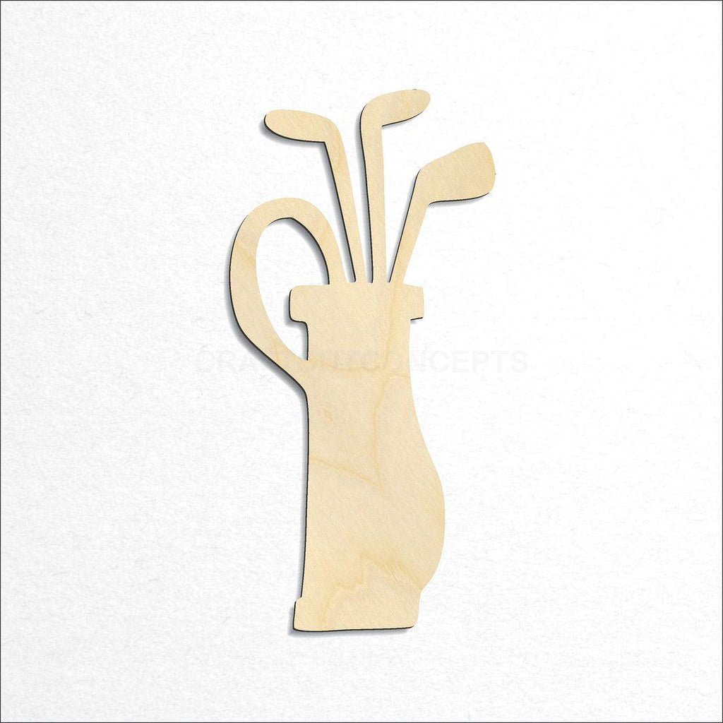 Wooden Golf Bag craft shape available in sizes of 2 inch and up