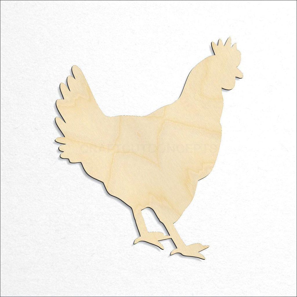 Wooden Chicken Hen craft shape available in sizes of 2 inch and up