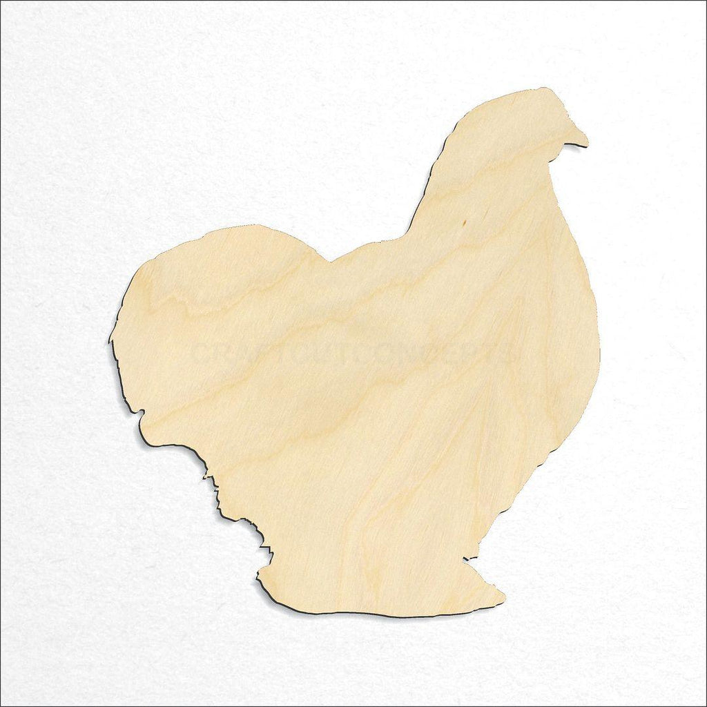 Wooden Bantam Chochin Chicken craft shape available in sizes of 2 inch and up