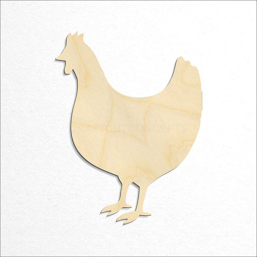 Wooden Chicken craft shape available in sizes of 2 inch and up