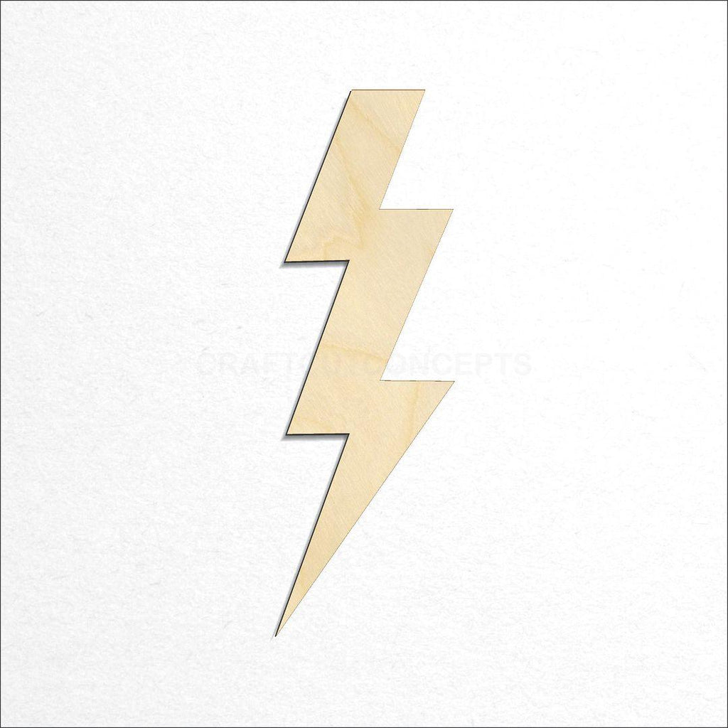 Wooden Lightening Bolt craft shape available in sizes of 2 inch and up