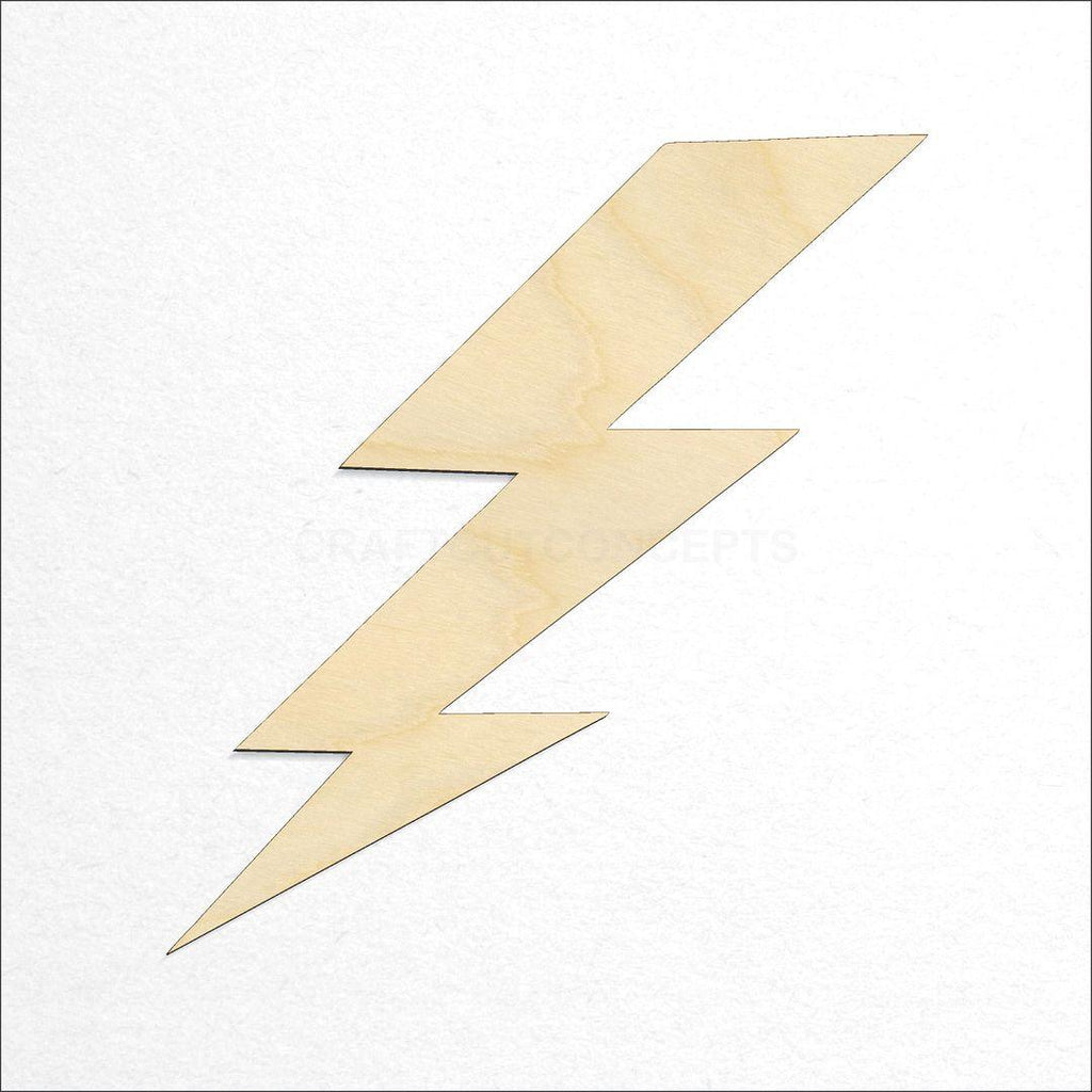 Wooden Lightening Bolt craft shape available in sizes of 2 inch and up