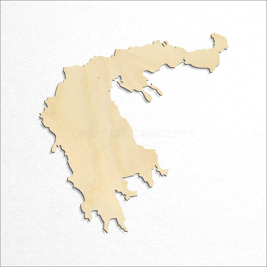 Wooden Greece craft shape available in sizes of 3 inch and up