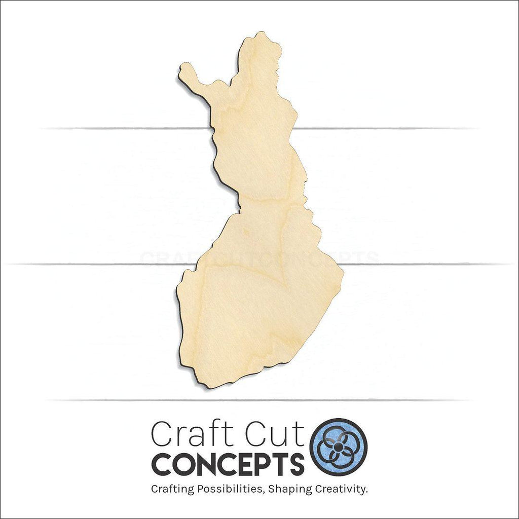 Craft Cut Concepts Logo under a wood Finland craft shape and blank
