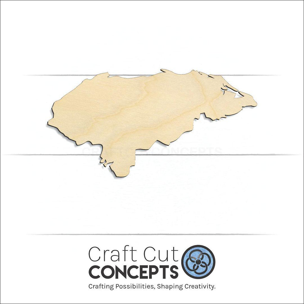 Craft Cut Concepts Logo under a wood Honduras craft shape and blank