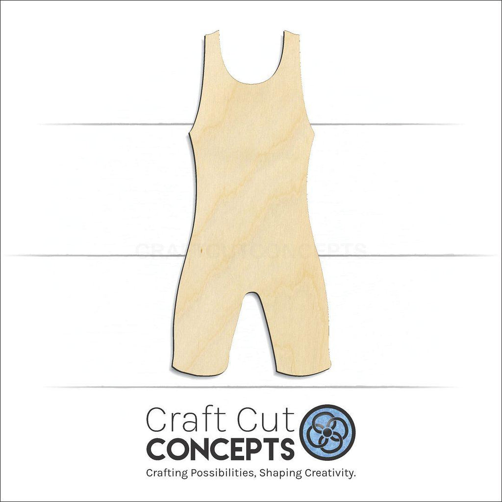 Craft Cut Concepts Logo under a wood Wrestling Uniform craft shape and blank